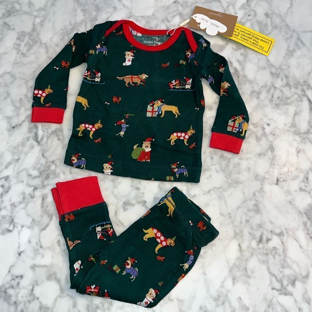 NWT ANGEL DEAR HOLIDAY PJ SET 6/12M
